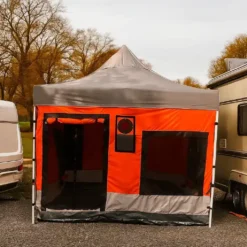 Karavan Önü Çadır 3×3 m. (Turuncu – Gri) | Vanlife