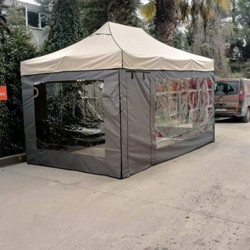 Kış Bahçesi 3×4,5 m Şeffaf PVC Bahçe Çadırı | Karavan & Kamp Çadırı