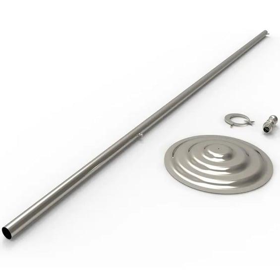 Krom Makam Bayrağı Direği 1 Pirinç Makam Bayrağı Direği