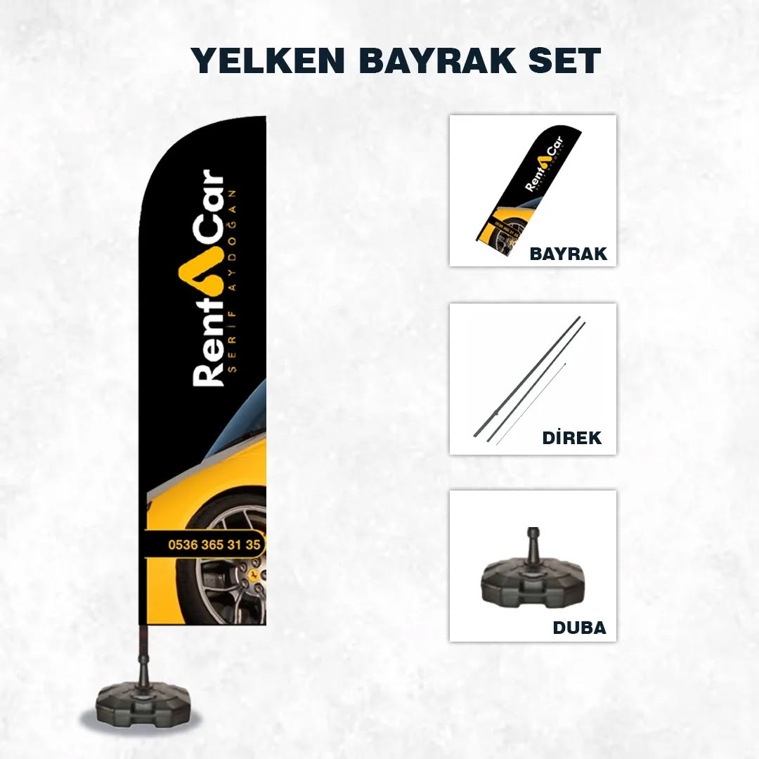 Plaj Bayrağı 1 Yelken Bayrak 75×250 cm