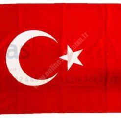 Sopalı Türk Bayrağı Alpaka 50×75 cm