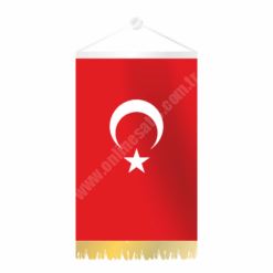 Takdim Dikdörtgen ve Altın Saçaklı Türk Bayrağı