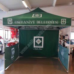 Taziye Çadırı 3×3 m. (2 Yarım Duvar + 1 Tam Duvar Baskılı)