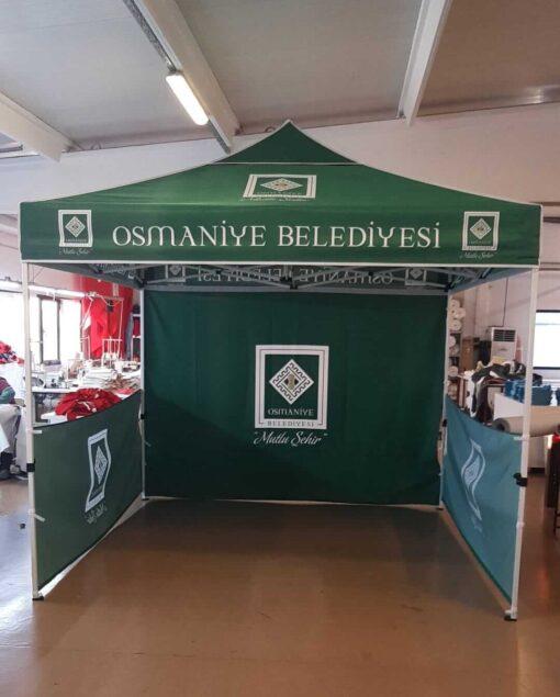 Taziye Çadırı 3×3 m. (2 Yarım Duvar + 1 Tam Duvar Baskılı)
