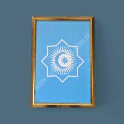 Turan Bayrağı Çerçeveli Tablo