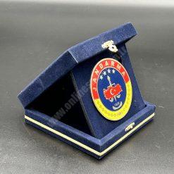 7 Cm Jandarma Madalyon Kadife Kutulu Plaket