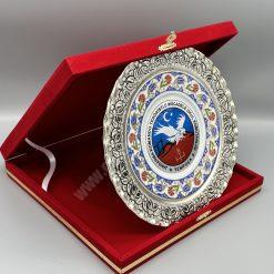 Classic Shop 90 Gümüş Porselen Tabak Plaket 25 cm