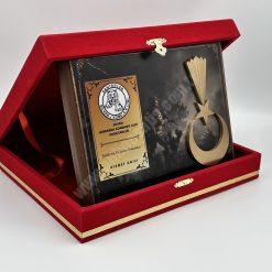 Kadife Kutulu Jandarma Şua Kare Kalkan Plaket Silvan Jandarma