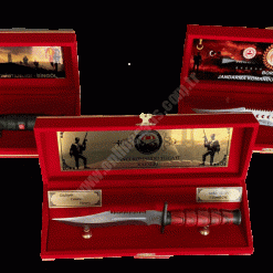 Kadife Kutulu Kamuflaj Bıçaklı Büyük Plaket