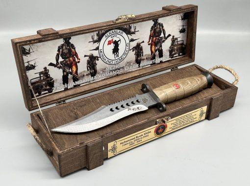 Mühimmat Sandıklı Ceviz Kurt Bıçaklı Büyük Plaket