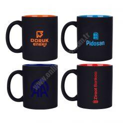 Lazere Uygun İçi Renkli Stoneware Kupa Bardak