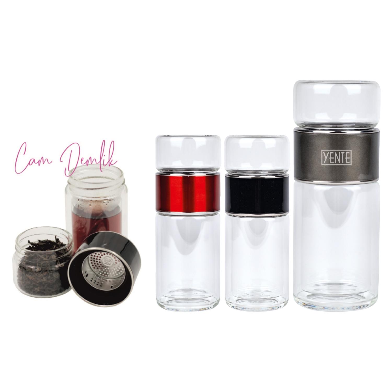 Süzgeçli Cam Demlik 350 Ml