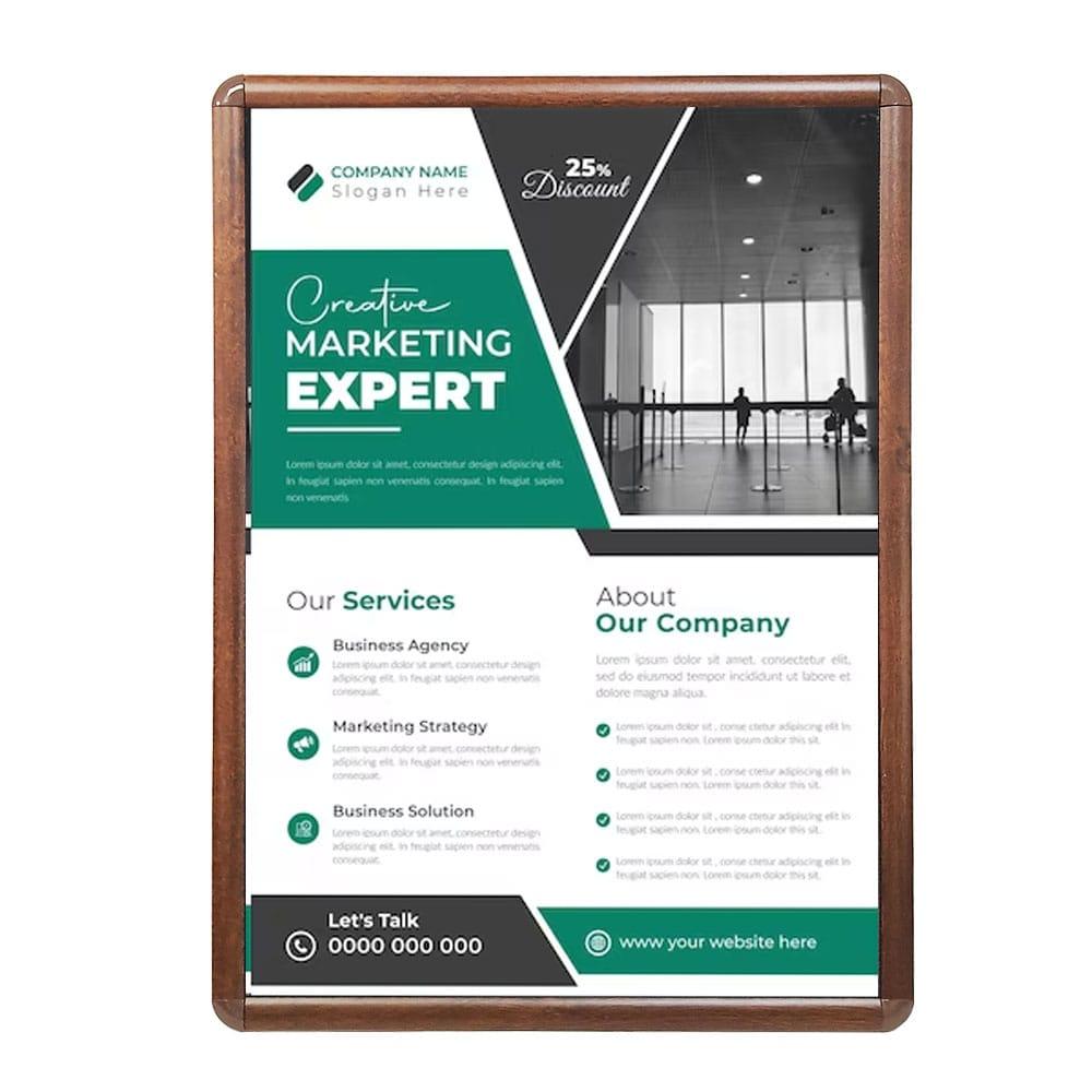 A3 Ahşap Görünümlü Alüminyum Çerçeve (30×42 cm)