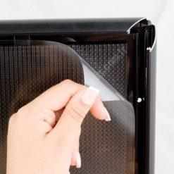 A4 Siyah Alüminyum Çerçeve Gönye Köşe (21x30cm)