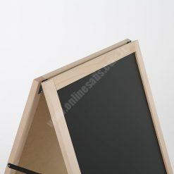 60x78cm, Ahşap Ayaklı Yazı Tahtası, Siyah, Çift Taraflı