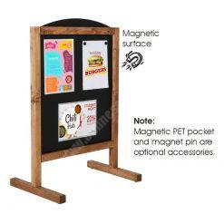 Ahşap Miniboard 60x78cm Siyah