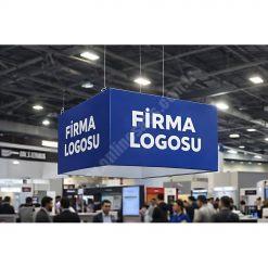 Askılı Kare Tekstil Fuar Tabelası 400x400x100