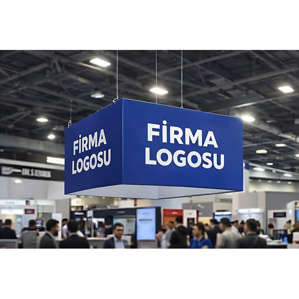 Askılı Kare Tekstil Fuar Tabelası 300x300x100 2 Askılı Kare Tekstil Fuar Tabelası 400x400x100