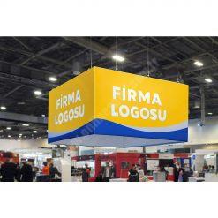 Askılı Kare Tekstil Fuar Tabelası 400x400x100