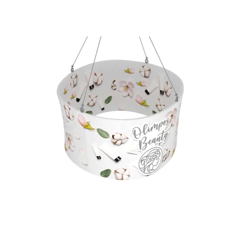 Askılı Silindir Tekstil Fuar Tabelası 400x100cm 3 Askılı Silindir Tekstil Fuar Tabelası 400x100cm