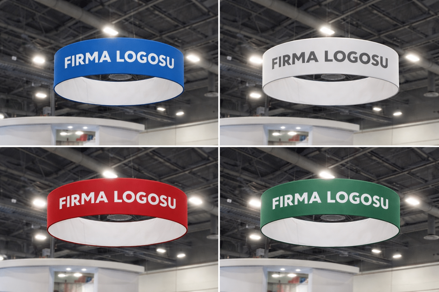 Askılı Silindir Tekstil Fuar Tabelası 400x100cm 4 Askılı Silindir Tekstil Fuar Tabelası 400x100cm