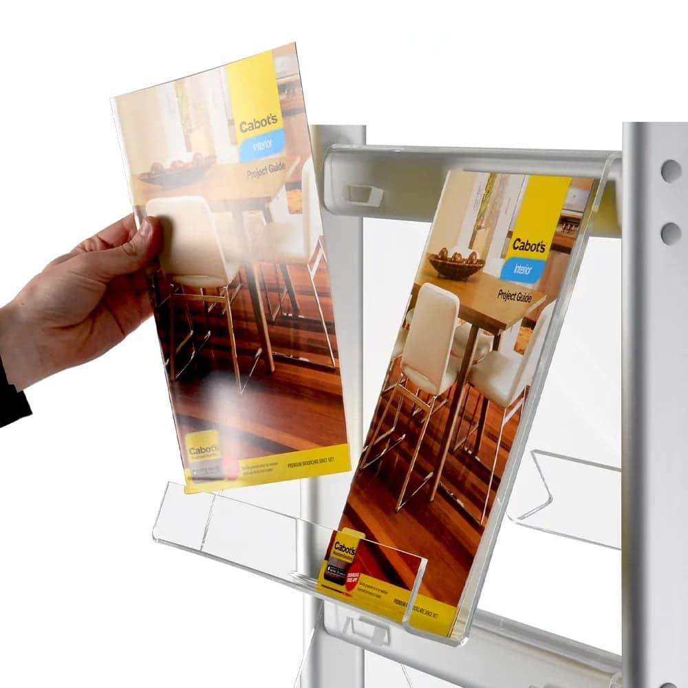 Ayaklı Akrilik Broşürlük Tek Taraflı 4x4A4 6 Ayaklı Akrilik Broşürlük Tek Taraflı 4x4A4