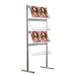 Ayaklı Akrilik Broşürlük Tek Taraflı 4x3A4