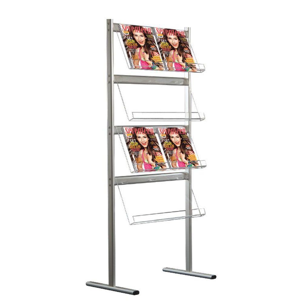 Ayaklı Akrilik Broşürlük Tek Taraflı 4x3A4