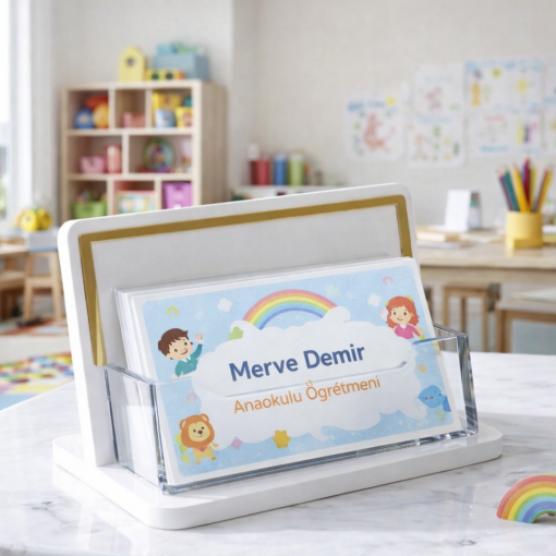 Beyaz Gold Detaylı Kartvizitlik