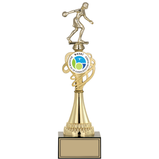 Bowling Kadın Figürlü Kupalar 37, 35, 33 cm | FG-034 - 37
