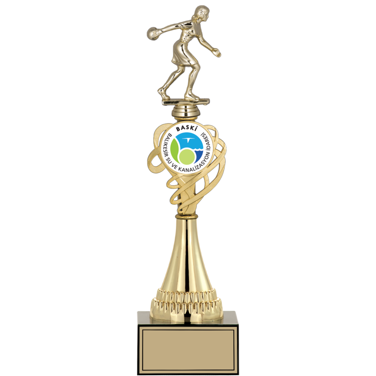 Bowling Kadın Figürlü Kupalar 37, 35, 33 cm | FG-034 - 37