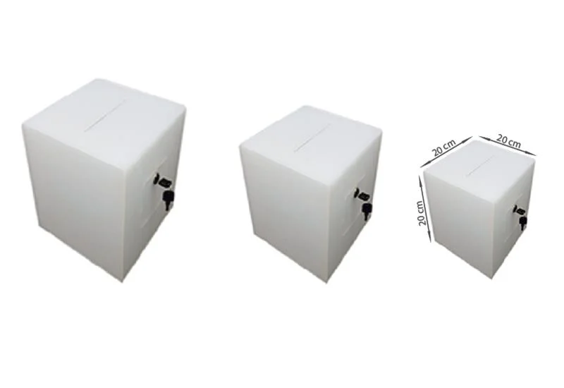 Buz Beyaz Dilek ve Şikayet Kutusu 20x20cm