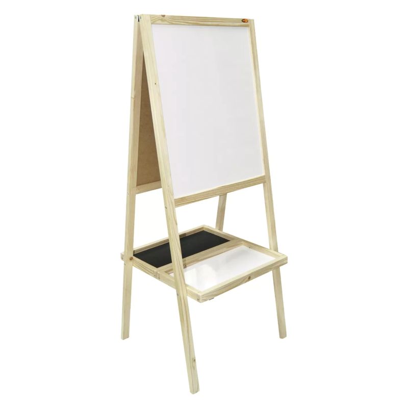 Çift Taraflı Çatı Tipi Yazı Tahtası (Siyah+Beyaz)