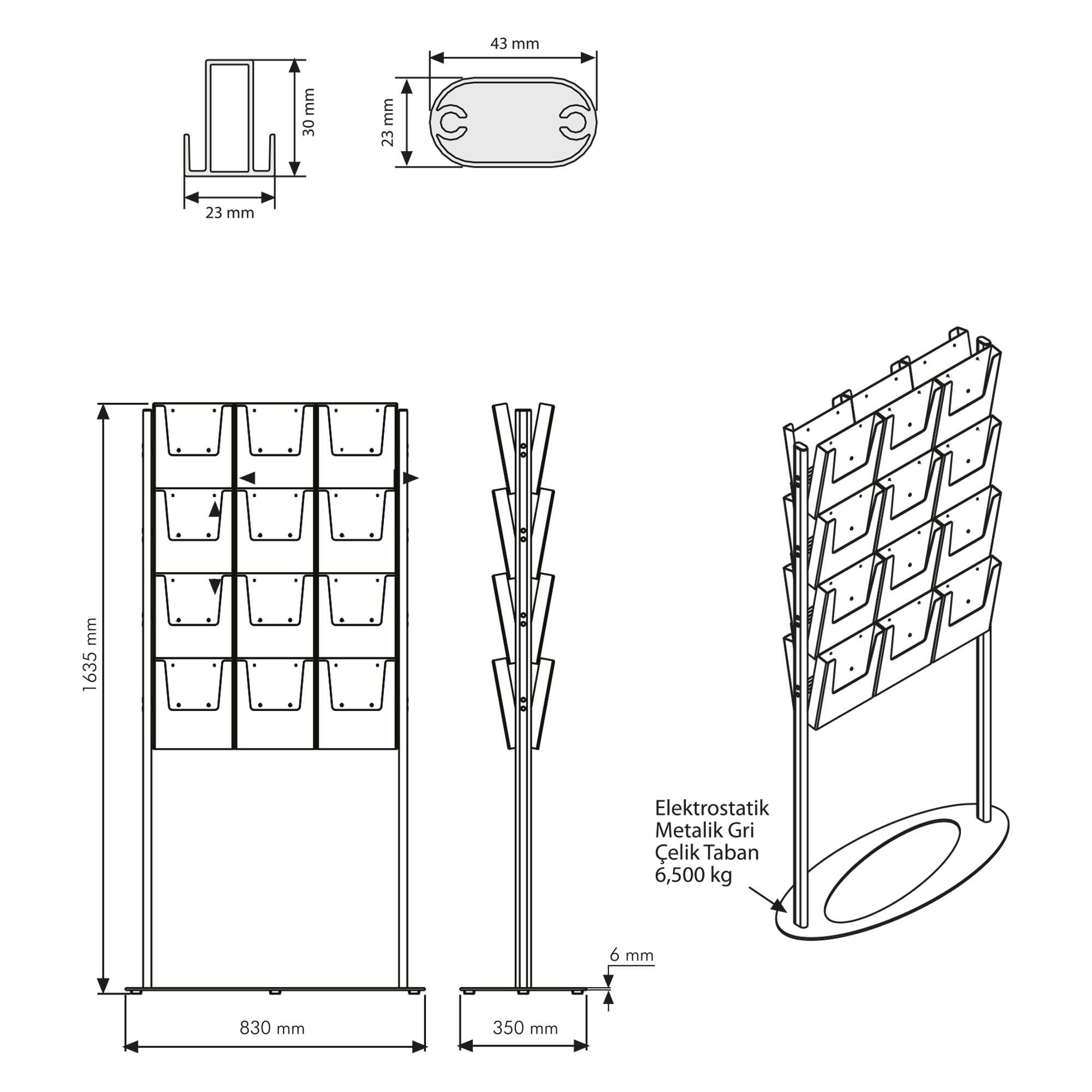 Coctail Broşürlük Tek Taraflı 3×4 A4 6 Coctail Broşürlük Çift Taraflı 3×4 A4