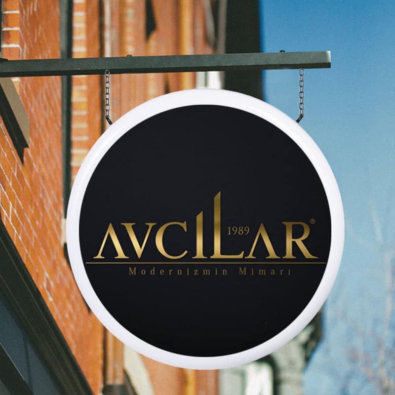 Daire Askı Aparatlı Fener Tabela