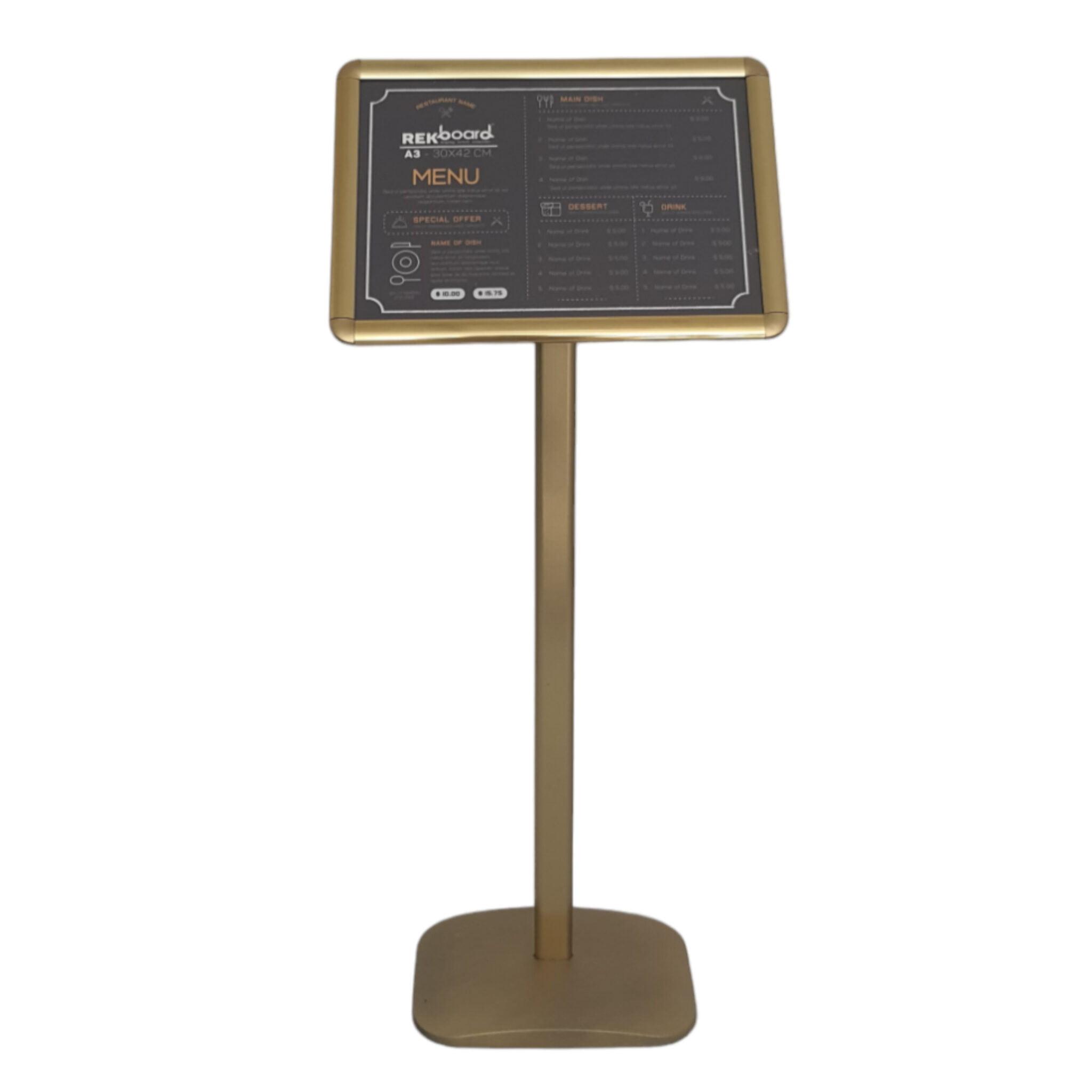Dekoratif Menü Panosu A3 Gold