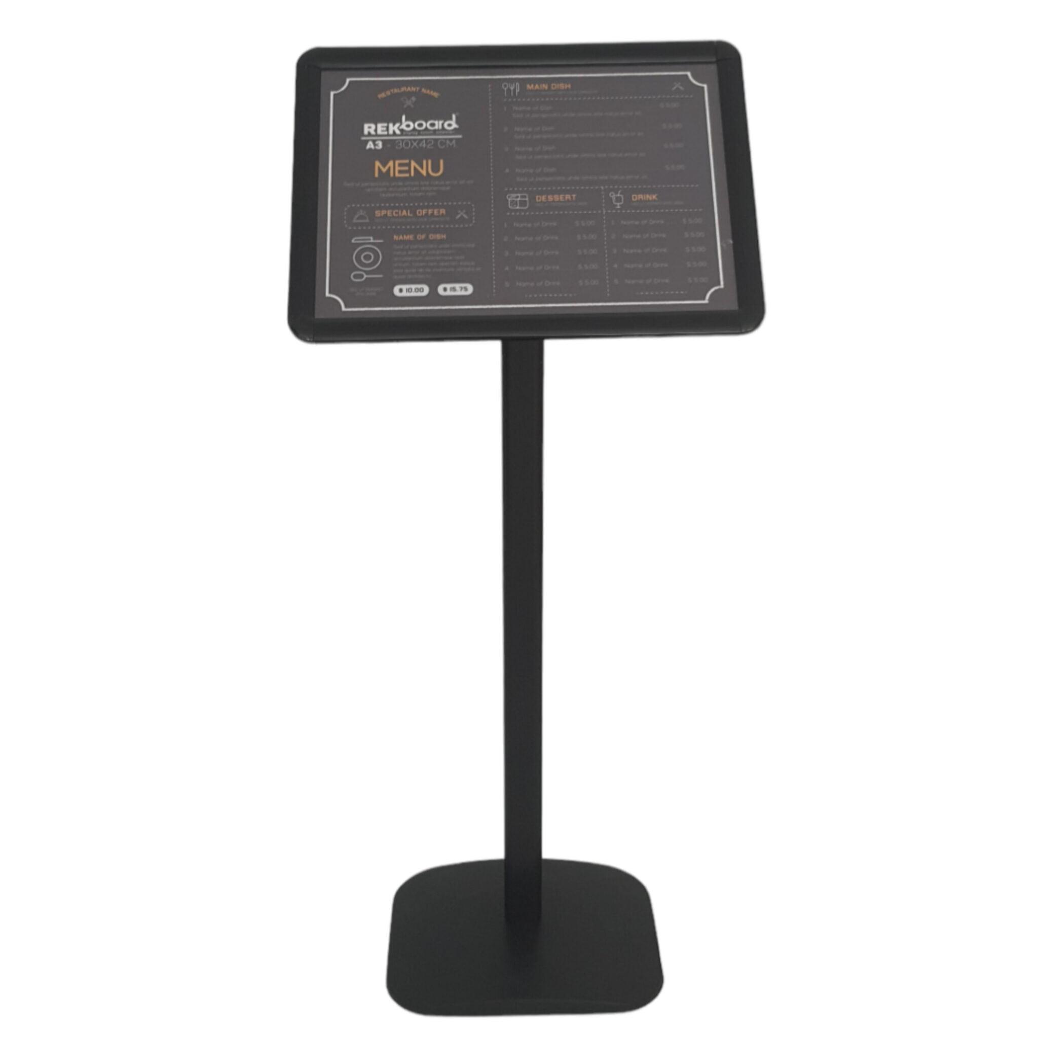 Dekoratif Menü Panosu A3 Siyah