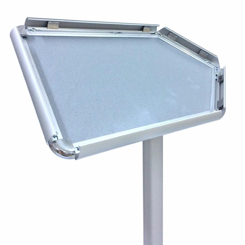 Dekoratif Yönlendirme Panosu 3 Kama Uçlu A4, Gri, Dekoratif Menü Panosu