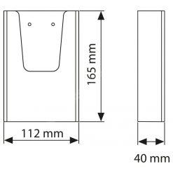 Duvar Tipi Tekli Broşürlük 1/3 A4 (10,5x21cm Broşürler için Uygundur)