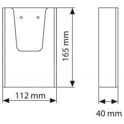 Duvar Tipi Tekli Broşürlük 1/3 A4 (10,5x21cm Broşürler için Uygundur)