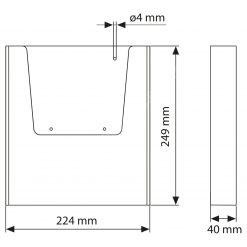 Duvar Tipi Tekli Broşürlük A4