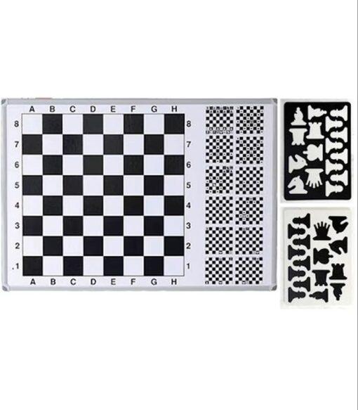 Duvara monte eğitimli manyetik satranç tahtası 70x100cm