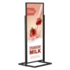 Siyah Çift Taraflı Eko Poster Pano Logolu Baskılı Model