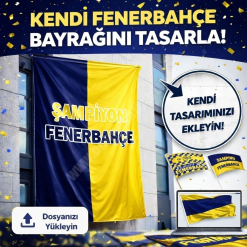 Classic Shop 22 Fenerbahçe Büyük Bina & Balkon Bayrağı (Dikey Asma)