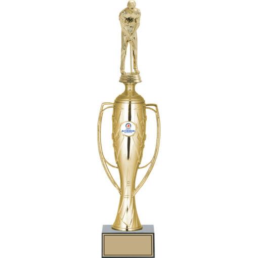 Golf figürlü kupa 45 cm logo baskılı ödül kupası