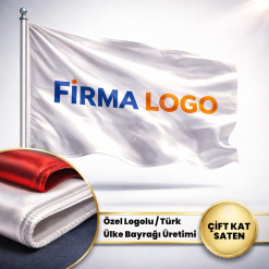 Gönder Bayrağı Logolu | Çift Kat Saten | Tüm Ölçüler