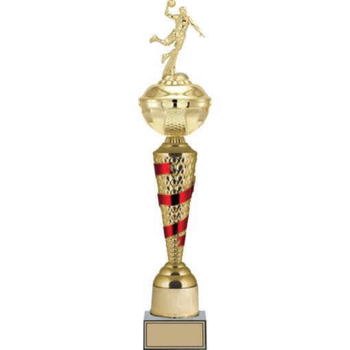 Hentbol figürlü kupa, 59 cm boyutlu, logo baskılı ödül kupası