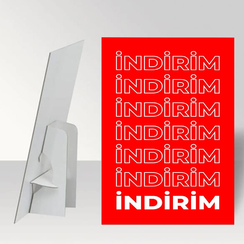 Karton Ayaklı Poster Pano 100x140cm Baskı Dahil