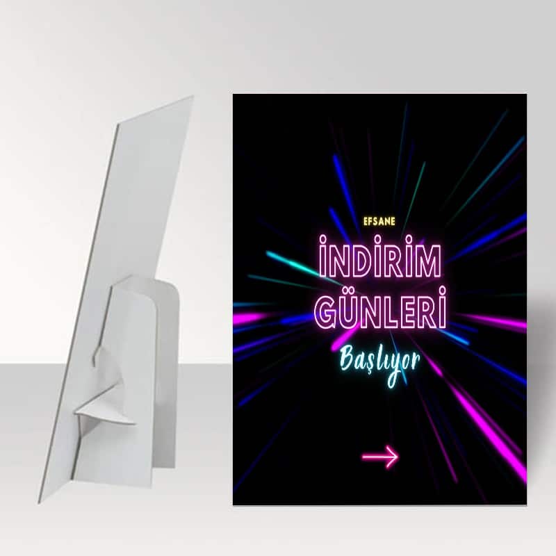 Karton Ayaklı Poster Pano 50x70cm Baskı Dahil