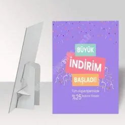 70x100cm karton ayaklı baskılı poster pano